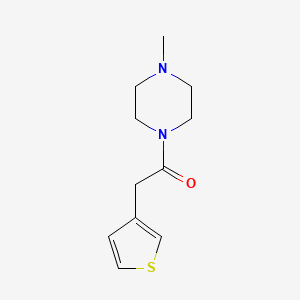 molecular formula C11H16N2OS B7512605 1-(4-Methylpiperazin-1-yl)-2-thiophen-3-ylethanone 