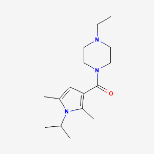 molecular formula C16H27N3O B7512636 (2,5-Dimethyl-1-propan-2-ylpyrrol-3-yl)-(4-ethylpiperazin-1-yl)methanone 