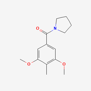molecular formula C14H19NO3 B7512648 1-(3,5-Dimethoxy-4-methylbenzoyl)pyrrolidine 