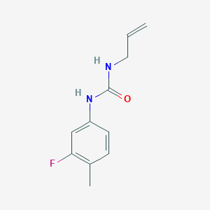 molecular formula C11H13FN2O B7512666 1-(3-Fluoro-4-methylphenyl)-3-prop-2-enylurea 