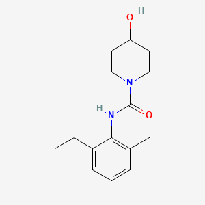 molecular formula C16H24N2O2 B7512671 4-hydroxy-N-(2-methyl-6-propan-2-ylphenyl)piperidine-1-carboxamide 