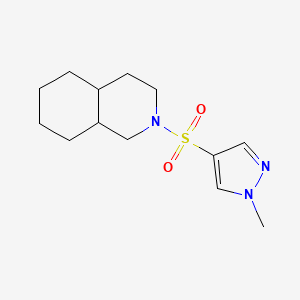molecular formula C13H21N3O2S B7512677 2-(1-methylpyrazol-4-yl)sulfonyl-3,4,4a,5,6,7,8,8a-octahydro-1H-isoquinoline 