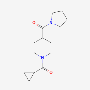 molecular formula C14H22N2O2 B7512689 Cyclopropyl-[4-(pyrrolidine-1-carbonyl)piperidin-1-yl]methanone 