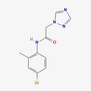 molecular formula C11H11BrN4O B7512695 N-(4-bromo-2-methylphenyl)-2-(1,2,4-triazol-1-yl)acetamide 