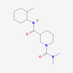 molecular formula C16H29N3O2 B7512709 1-N,1-N-dimethyl-3-N-(2-methylcyclohexyl)piperidine-1,3-dicarboxamide 