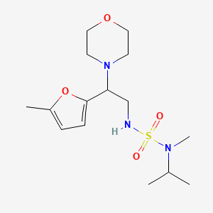 molecular formula C15H27N3O4S B7512748 4-[1-(5-Methylfuran-2-yl)-2-[[methyl(propan-2-yl)sulfamoyl]amino]ethyl]morpholine 