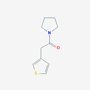molecular formula C10H13NOS B7512765 1-Pyrrolidin-1-yl-2-thiophen-3-ylethanone 