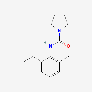 molecular formula C15H22N2O B7512771 N-(2-methyl-6-propan-2-ylphenyl)pyrrolidine-1-carboxamide 