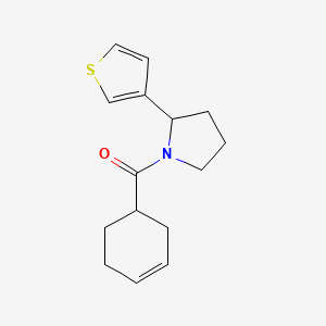 molecular formula C15H19NOS B7512776 Cyclohex-3-en-1-yl-(2-thiophen-3-ylpyrrolidin-1-yl)methanone 