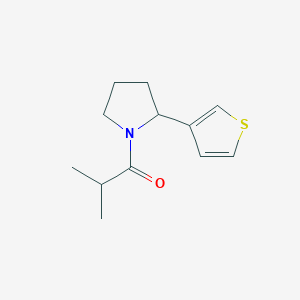 molecular formula C12H17NOS B7512790 2-Methyl-1-(2-thiophen-3-ylpyrrolidin-1-yl)propan-1-one 