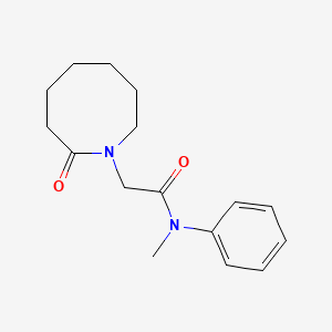 molecular formula C16H22N2O2 B7512820 N-methyl-2-(2-oxoazocan-1-yl)-N-phenylacetamide 