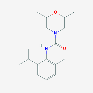 molecular formula C17H26N2O2 B7512823 2,6-dimethyl-N-(2-methyl-6-propan-2-ylphenyl)morpholine-4-carboxamide 