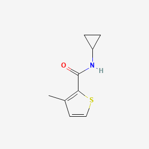 molecular formula C9H11NOS B7512834 N-cyclopropyl-3-methylthiophene-2-carboxamide 