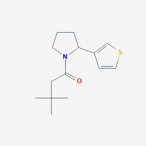 molecular formula C14H21NOS B7512841 3,3-Dimethyl-1-(2-thiophen-3-ylpyrrolidin-1-yl)butan-1-one 