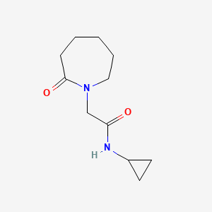 molecular formula C11H18N2O2 B7512851 N-cyclopropyl-2-(2-oxoazepan-1-yl)acetamide 