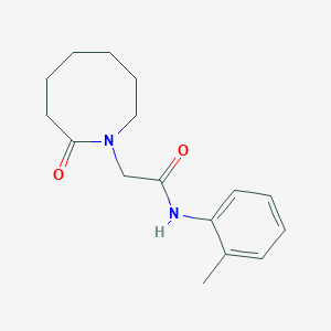 molecular formula C16H22N2O2 B7512853 N-(2-methylphenyl)-2-(2-oxoazocan-1-yl)acetamide 