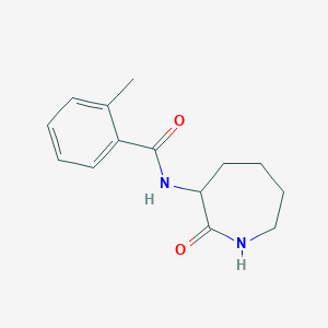 molecular formula C14H18N2O2 B7512866 2-methyl-N-(2-oxoazepan-3-yl)benzamide 