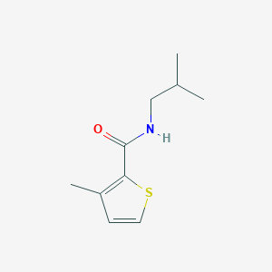 molecular formula C10H15NOS B7512870 3-methyl-N-(2-methylpropyl)thiophene-2-carboxamide 