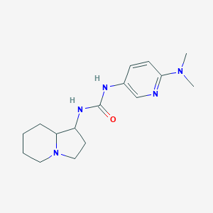 molecular formula C16H25N5O B7512877 1-(1,2,3,5,6,7,8,8a-Octahydroindolizin-1-yl)-3-[6-(dimethylamino)pyridin-3-yl]urea 