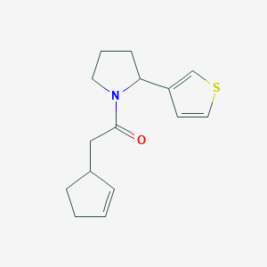 2-Cyclopent-2-en-1-yl-1-(2-thiophen-3-ylpyrrolidin-1-yl)ethanone