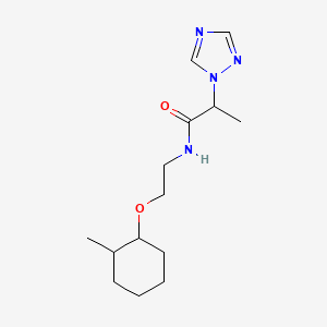 N-[2-(2-methylcyclohexyl)oxyethyl]-2-(1,2,4-triazol-1-yl)propanamide