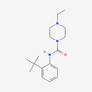 molecular formula C17H27N3O B7512923 N-(2-tert-butylphenyl)-4-ethylpiperazine-1-carboxamide 