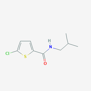 molecular formula C9H12ClNOS B7512927 5-chloro-N-(2-methylpropyl)thiophene-2-carboxamide 