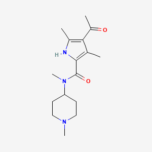 4-acetyl-N,3,5-trimethyl-N-(1-methylpiperidin-4-yl)-1H-pyrrole-2-carboxamide