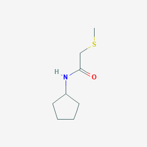 molecular formula C8H15NOS B7512941 N-cyclopentyl-2-methylsulfanylacetamide 