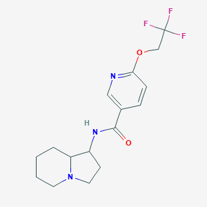 N-(1,2,3,5,6,7,8,8a-octahydroindolizin-1-yl)-6-(2,2,2-trifluoroethoxy)pyridine-3-carboxamide