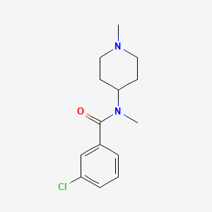 3-chloro-N-methyl-N-(1-methylpiperidin-4-yl)benzamide