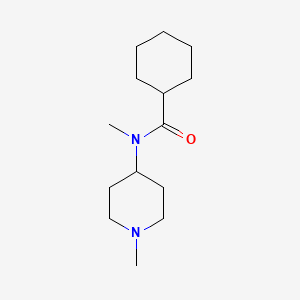 molecular formula C14H26N2O B7512981 N-methyl-N-(1-methylpiperidin-4-yl)cyclohexanecarboxamide 