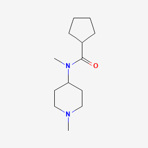 molecular formula C13H24N2O B7512992 N-methyl-N-(1-methylpiperidin-4-yl)cyclopentanecarboxamide 
