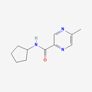 molecular formula C11H15N3O B7513000 N-cyclopentyl-5-methylpyrazine-2-carboxamide 