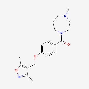 molecular formula C19H25N3O3 B7513005 [4-[(3,5-Dimethyl-1,2-oxazol-4-yl)methoxy]phenyl]-(4-methyl-1,4-diazepan-1-yl)methanone 
