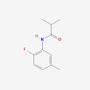 molecular formula C11H14FNO B7513013 N-(2-fluoro-5-methylphenyl)-2-methylpropanamide 