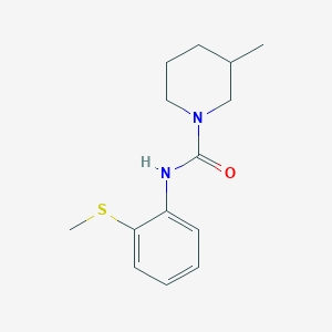 molecular formula C14H20N2OS B7513018 3-methyl-N-(2-methylsulfanylphenyl)piperidine-1-carboxamide 