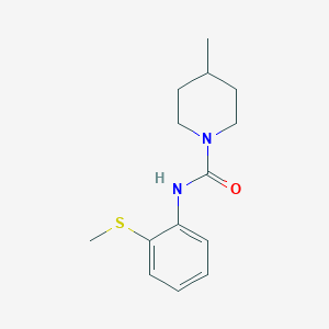 molecular formula C14H20N2OS B7513021 4-methyl-N-(2-methylsulfanylphenyl)piperidine-1-carboxamide 