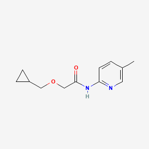 molecular formula C12H16N2O2 B7513025 2-(cyclopropylmethoxy)-N-(5-methylpyridin-2-yl)acetamide 