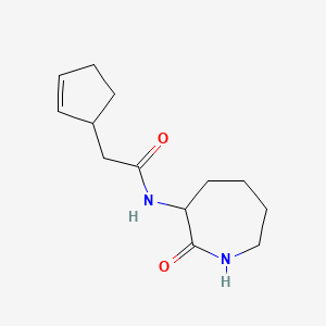molecular formula C13H20N2O2 B7513047 2-cyclopent-2-en-1-yl-N-(2-oxoazepan-3-yl)acetamide 