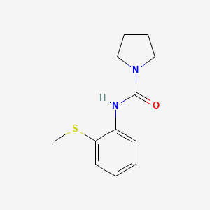 molecular formula C12H16N2OS B7513069 N-(2-methylsulfanylphenyl)pyrrolidine-1-carboxamide 