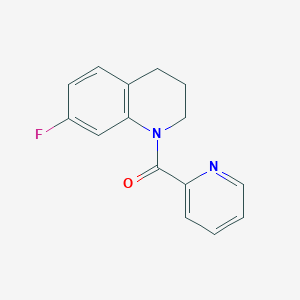 molecular formula C15H13FN2O B7513120 (7-fluoro-3,4-dihydro-2H-quinolin-1-yl)-pyridin-2-ylmethanone 