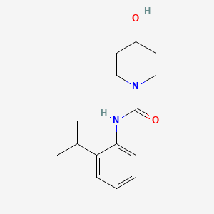 molecular formula C15H22N2O2 B7513140 4-hydroxy-N-(2-propan-2-ylphenyl)piperidine-1-carboxamide 