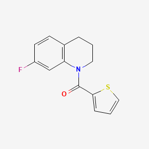 molecular formula C14H12FNOS B7513157 (7-fluoro-3,4-dihydro-2H-quinolin-1-yl)-thiophen-2-ylmethanone 