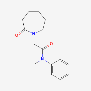 molecular formula C15H20N2O2 B7513196 N-methyl-2-(2-oxoazepan-1-yl)-N-phenylacetamide 
