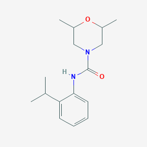 molecular formula C16H24N2O2 B7513310 2,6-dimethyl-N-(2-propan-2-ylphenyl)morpholine-4-carboxamide 