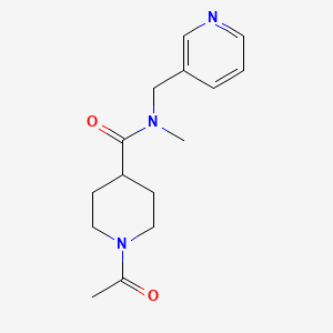 molecular formula C15H21N3O2 B7513320 1-acetyl-N-methyl-N-(pyridin-3-ylmethyl)piperidine-4-carboxamide 