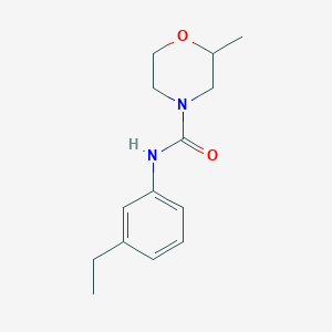 molecular formula C14H20N2O2 B7513336 N-(3-ethylphenyl)-2-methylmorpholine-4-carboxamide 