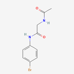 molecular formula C10H11BrN2O2 B7513339 N-(4-bromophenyl)-2-acetamidoacetamide 
