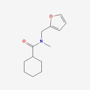 molecular formula C13H19NO2 B7513369 N-(furan-2-ylmethyl)-N-methylcyclohexanecarboxamide 